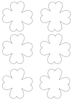 3 four leaf clover templates without stems
