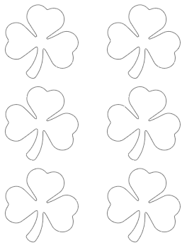 three leaf clover coloring page