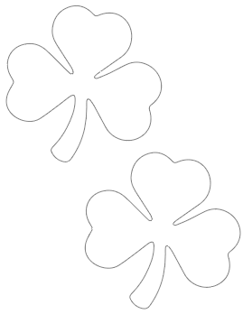 three leaf clover coloring page