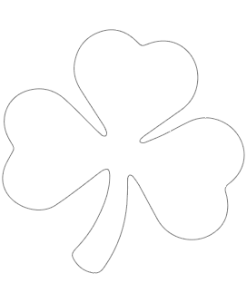 large shamrock outline