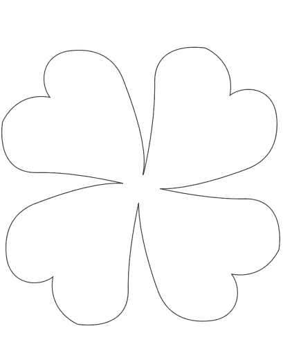 stylized large four leaf clover teamplate