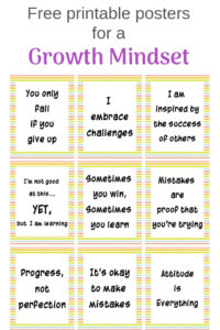 Growth Mindset Poster Free Printables - The Artisan Life