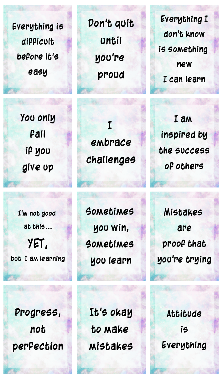 Growth Mindset Poster Free Printables - The Artisan Life