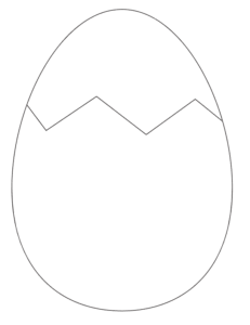 10 " large hatching easter egg template preview