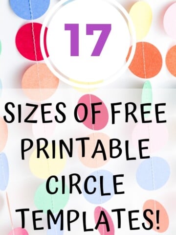 17 sizes of free printable circle templates