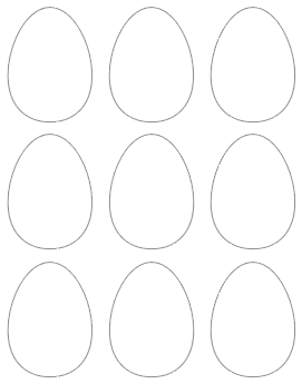 Free printable 3 inch blank Easter egg patterns