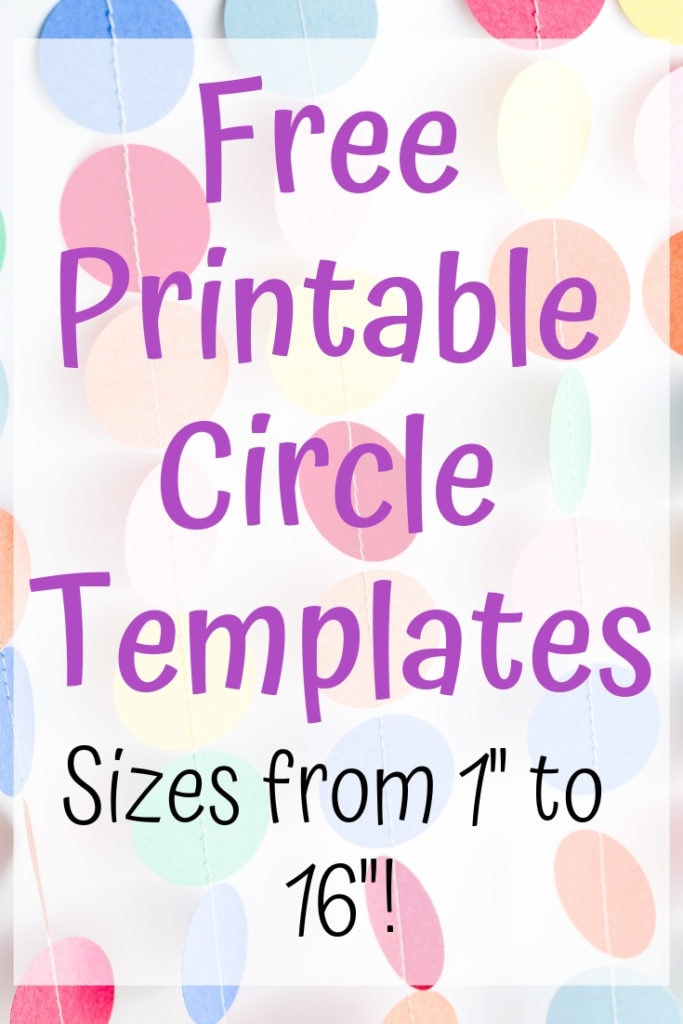 Free Printable Circle Templates Large and Small Circle Stencils The