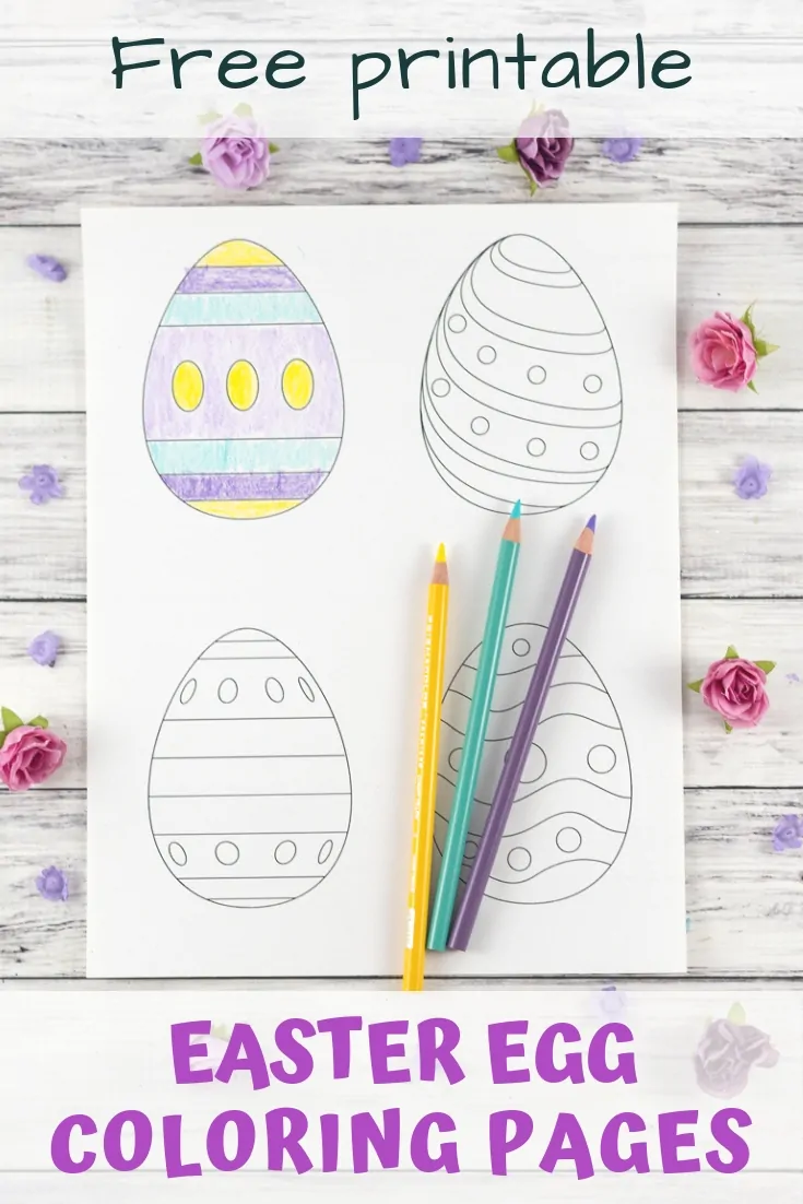 Free printable easter egg coloring pages