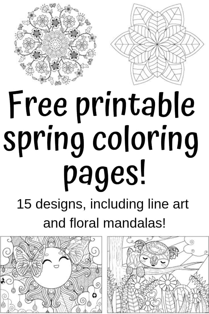 free printable coloring pages for spring