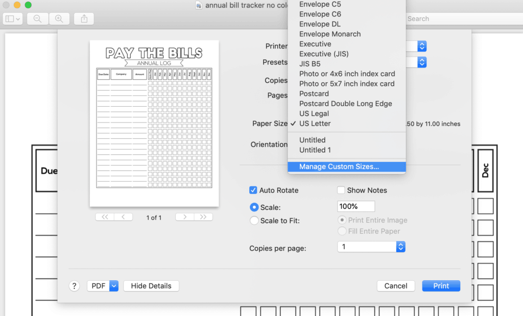 9+ Printable Bill Payment Checklists and Bill Trackers - The Artisan Life