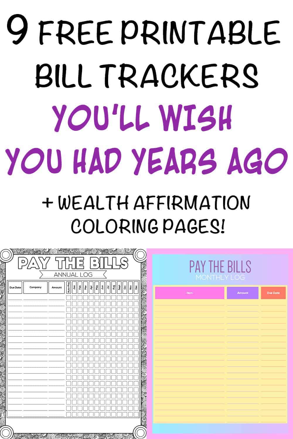 9 Printable Bill Payment Checklists And Bill Trackers The Artisan Life