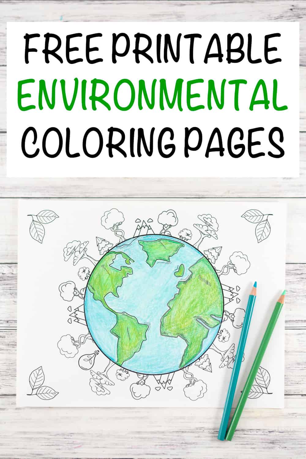 20 Earth Day and Environmental Coloring Pages The