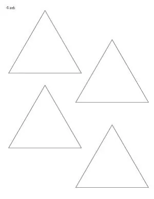 4 inch triangle template