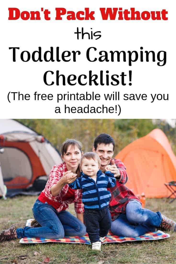 Don't pack without this toddler camping checklist