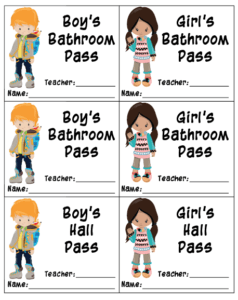 Free Printable Bathroom Passes Hall Pass Printables The Artisan Life Free Printable Bathroom Passes Hall Pass Printables The Artisan Life