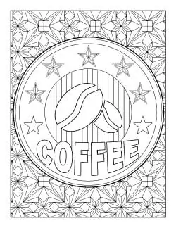 coffee coloring page printable