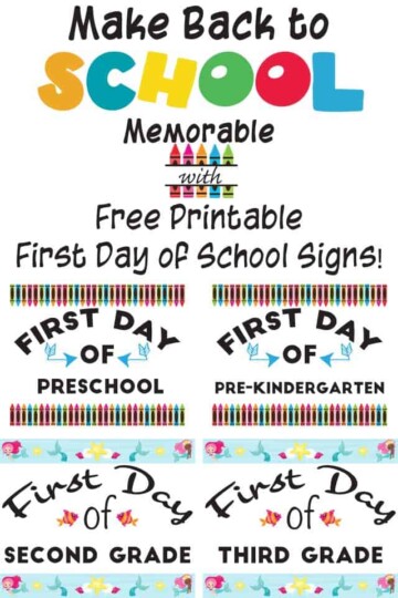 Free Printable First Day School Signs (for the perfect back to school ...