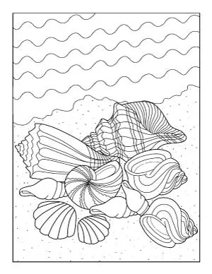 printable coloring pages of the beach