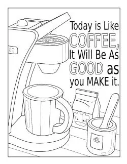 coffee coloring pages