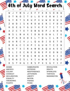 Free Printable Fourth of July Word Search (with answer key!) - The ...