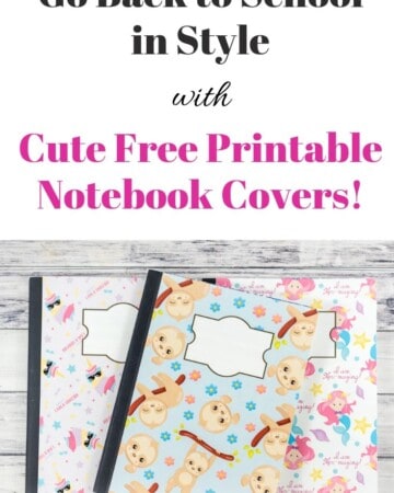 Go back to school in style with these cute free printable notebook covers!