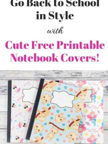 Go back to school in style with these cute free printable notebook covers!