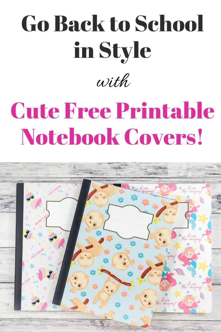 Easy DIY Notebook Cover Outrageously Cute Free Printable Composition 