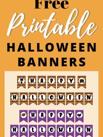 free printable happy halloween banners