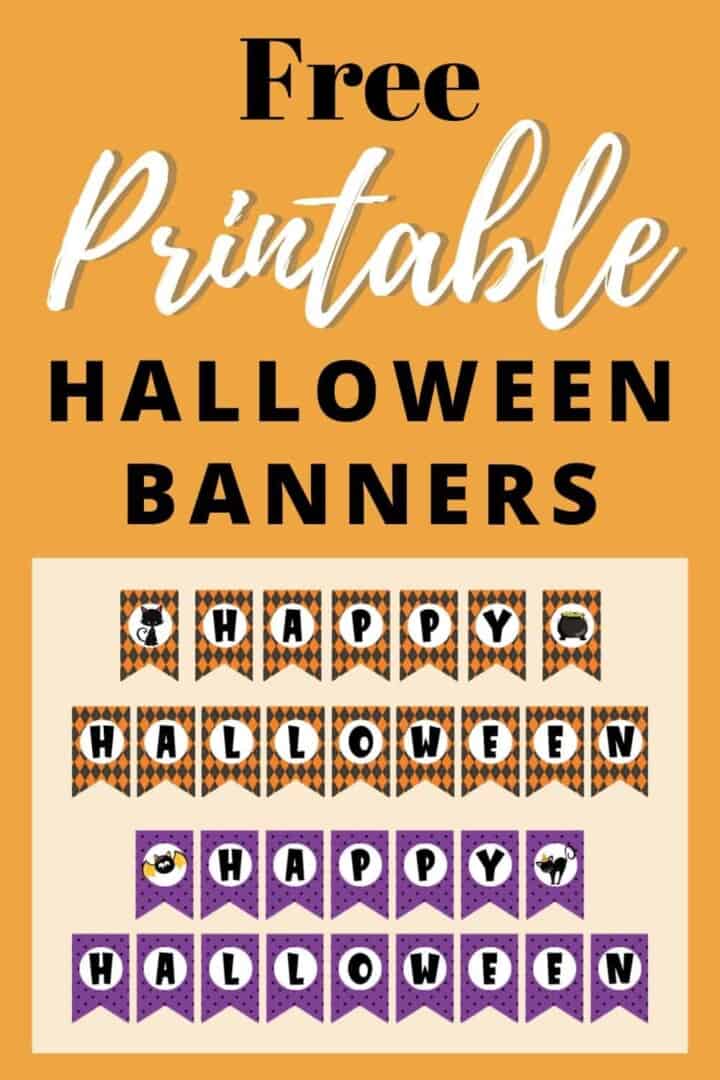 Free Printable Halloween Banner - The Artisan Life