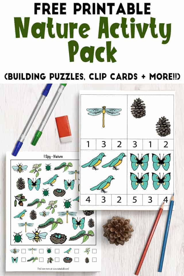 free printable nature activity pack the artisan life