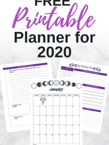 free planner printable for 2020