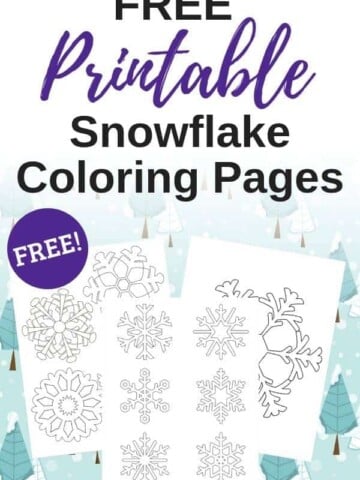free printable snowflake coloring pages