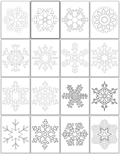large printable snowflake coloring pages preview