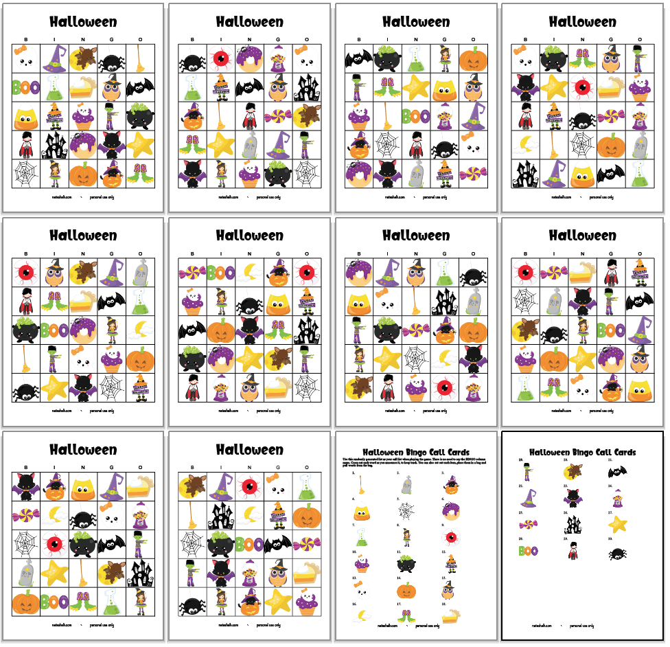 Free Printable Halloween Bingo Cards