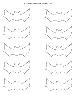 3 inch bat outlines