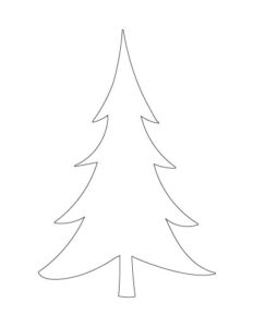 Free Printable Christmas Tree Outline Templates from 2