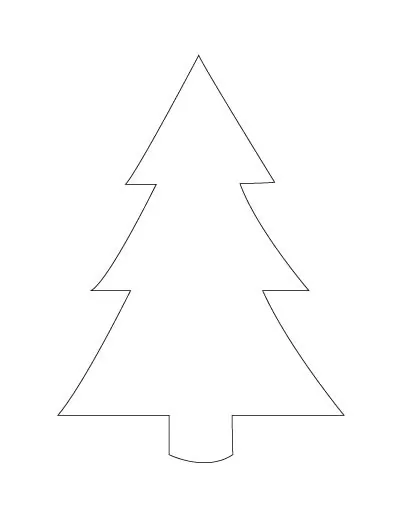 Free Printable Christmas Tree Outline Templates from 2