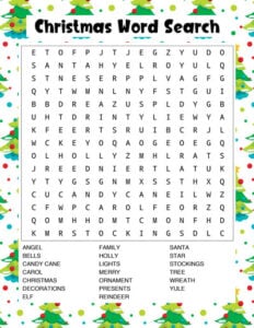 7+ Free Printable Christmas Word Searches - The Artisan Life