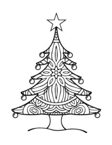 Free Printable Christmas Tree Coloring Pages - The Artisan Life