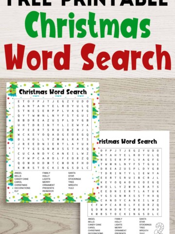 Free printable Christmas word searches