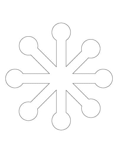 large-simple-snowflake-template