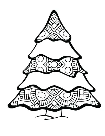 layered-Christmas-tree-adult-coloring-page