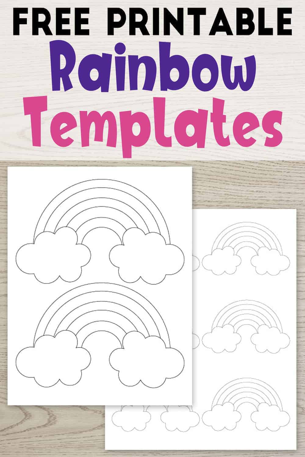 Free Printable Rainbow Template Printable Templates