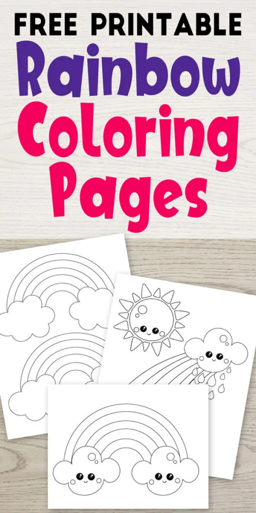 Free Printable Rainbow Coloring Pages - The Artisan Life