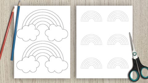 11 Free Free Printable Rainbow Templates - The Artisan Life