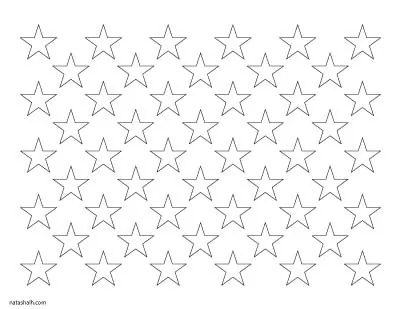 american flag star template