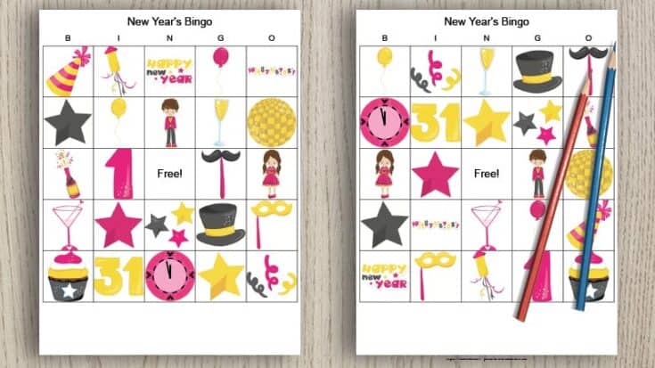 Free Printable New Year S Bingo The Artisan Life