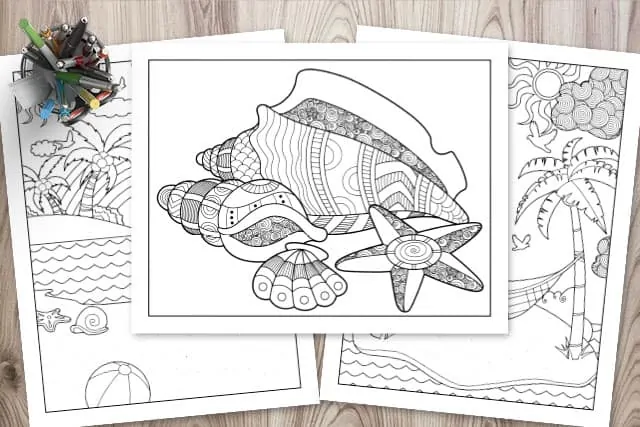 Download Free Printable Beach Coloring Pages The Artisan Life