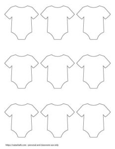 9 Free Printable Baby Onesie Outline Templates - The Artisan Life