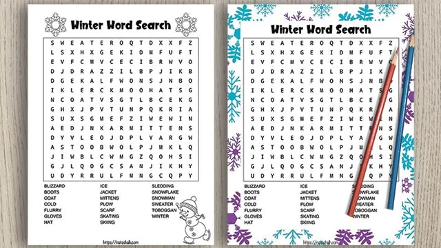 free printable winter word search the artisan life